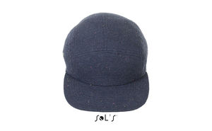 Casquette publicitaire mouchetée 5 panneaux | Baldwin Indigo chiné