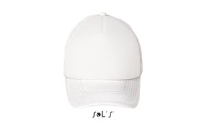 Casquette publicitaire filet 5 panneaux | Bubble Blanc