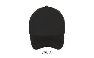 Casquette publicitaire filet 5 panneaux | Bubble Noir