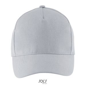 Casquette publicitaire 5 panneaux | Long Beach Gris pur