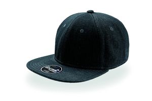 Casquette visière plate denim publicitaire | Snap denim Black