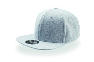 Casquette visière plate en jersey publicitaire | Snap jersey Grey Melange