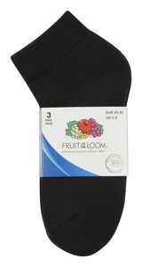 Chaussettes publicitaires | Quarter Socks 3 Pack Black