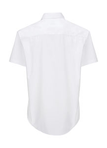 Chemise personnalisée homme manches courtes popeline | Heritage SSL men Poplin White