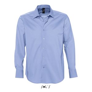 Chemise publicitaire homme stretch manches longues | Brighton Ciel vif