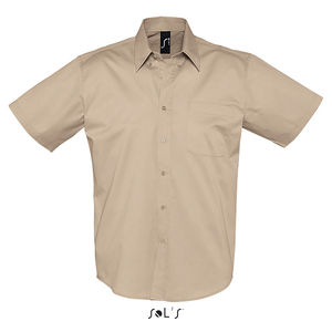 Chemise publicitaire homme manches courtes | Brooklyn Beige