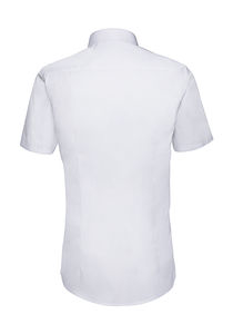 Chemise homme manches courtes ultimate stretch personnalisée | Dorchester White