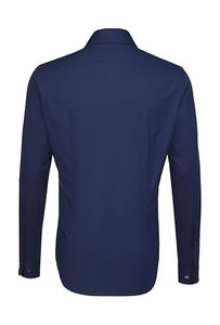 Chemise personnalisée homme manches longues cintrée | Tübingen Dark Blue