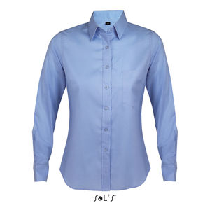 Chemise personnalisée femme manches longues | Business Women Ciel vif