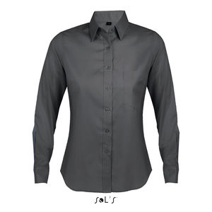 Chemise personnalisée femme manches longues | Business Women Gris titanium
