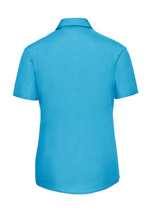 Chemise femme popeline polycoton manches courtes publicitaire | Beatty Turquoise