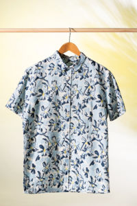 Chemise personnalisé écologique imprimé végétal homme  4