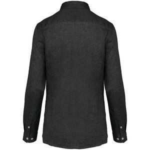 Chemise éco en lin homme publicitaire Anthracite Grey