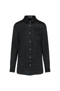 Chemise éco en lin homme publicitaire Black