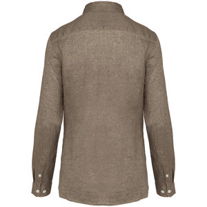Chemise éco en lin homme publicitaire Cream Coffee