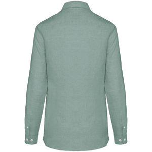 Chemise éco en lin homme publicitaire Jade green