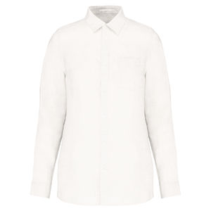 Chemise éco en lin homme publicitaire White