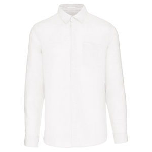 Chemise délavée coton twill femme publicitaire White