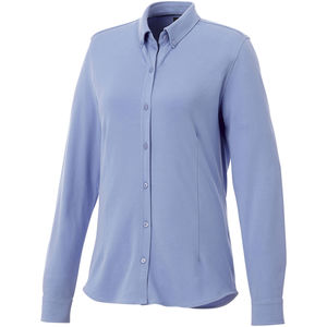 Chemise personnalisée maille piquée femme Bigelow Bleu clair