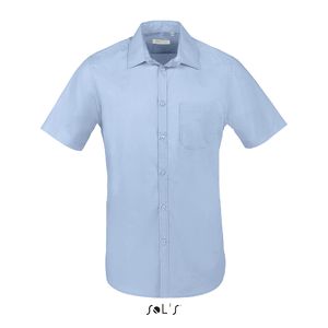 Chemise personnalisée popeline manches courtes | Bristol Fit Ciel