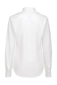 Chemisier publicitaire femme manches longues cintré | Sharp LSL women Twill White