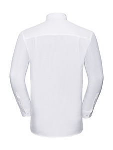 Chemise publicitaire homme manches longues | Bukhang White