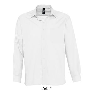 Chemise publicitaire homme popeline manches longues | Baltimore Blanc