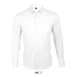 Chemise publicitaire homme manches longues | Business Men Blanc