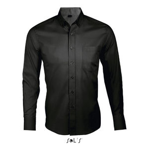 Chemise publicitaire homme manches longues | Business Men Noir