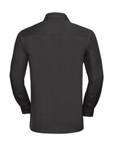 Chemise homme popeline pur coton manches longues publicitaire | Heishipu Black