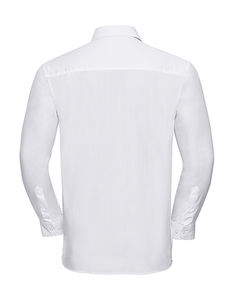 Chemise homme popeline pur coton manches longues publicitaire | Heishipu White