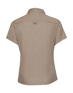 Chemise femme manches courtes twill publicitaire | Lianghui Khaki