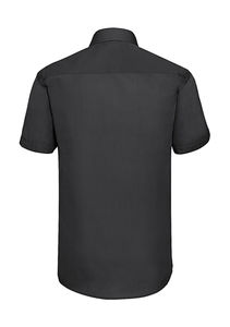 Chemise personnalisé homme manches courtes cintrée popeline | Storstrøm Black