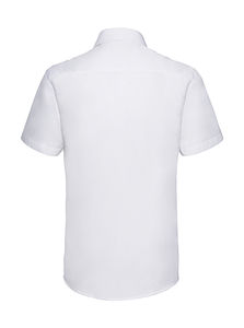 Chemise personnalisé homme manches courtes cintrée popeline | Storstrøm White