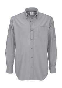 Chemise publicitaire homme manches longues | Oxford LSL men Silver Moon