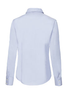 Chemise femme manches longues oxford personnalisée | Ladies Oxford Shirt LS Oxford Blue