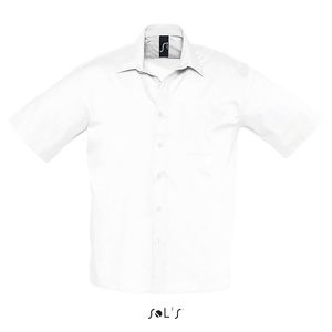 Chemise publicitaire homme popeline manches courtes | Bristol Blanc