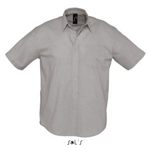 Chemise personnalisée homme oxford manches courtes | Brisbane Silver