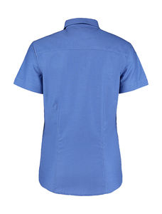 Chemisier personnalisé femme manches courtes cintré | Stewkley Italian Blue