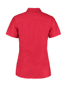 Chemisier personnalisé femme manches courtes cintré | Stewkley Red