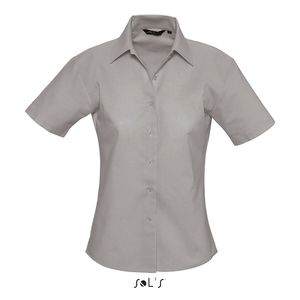 Chemise publicitaire femme oxford manches courtes | Elite Silver