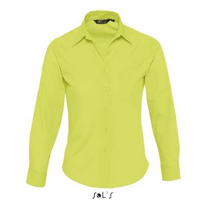 Chemise publicitaire femme popeline manches longues | Executive Vert pomme