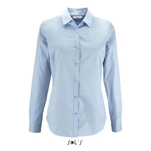 Chemise publicitaire femme à chevrons | Brody Women Ciel
