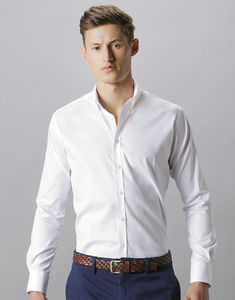 Chemise publicitaire homme manches longues cintrée | Wendover White