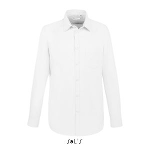 Chemise publicitaire homme oxford manches longues | Boston Fit Blanc