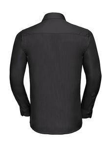 Chemise publicitaire homme manches longues popeline cintrée | Delaware Black