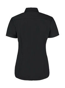 Chemisier personnalisé femme manches courtes cintré | Claydon Black