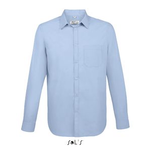 Chemise publicitaire popeline manches longues | Baltimore Fit Ciel