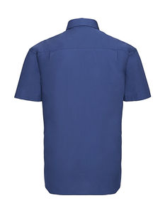 Chemise homme popeline pur coton manches courtes publicitaire | Nehru  Aztec Blue