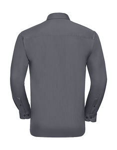 Chemise homme popeline polycoton manches longues publicitaire | Beurling Convoy Grey